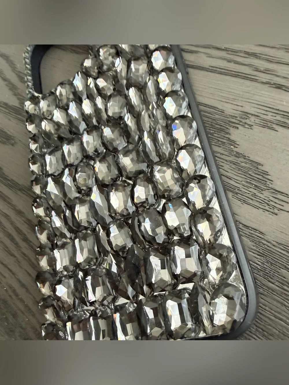 💎 Black Diamond Bling Sparkle iPhone 13 Pro Max Phone Cover Case
